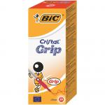 Bic Cristal Grip Ballpoint Pen Medium Red (Pack of 20) 802803 BC00408