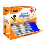 Bic Cristal Ballpoint Pen Medium Blue (Pack of 100) 896039 BC27823