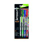 Bic Intensity Fineliner Pen Medium Tip Assorted (Pack of 4) 964824 BC53812