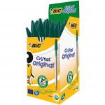 Bic Cristal Ballpoint Pen Medium Green (Pack of 50) 8373629 BC76246