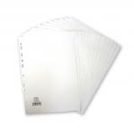 Elba 12-Part Divider 160gsm Multipunched A4 White 400007502 BX06122