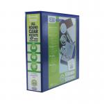 Elba Panorama 50mm 4 D-Ring Pres Binder A4 Blue (Pack of 4) 400008431 BX06548