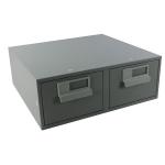 Bisley Card Index Cabinet 152x102mm Double Grey FCB24 BY00431