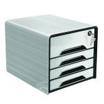 CEP Smoove Secure 4 Drawer Module with Lock White 7-311S White CEP01338