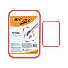 Bic Velleda Drywipe Board Red 300 x 440mm 812105 CN230