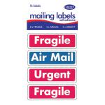 County Mailing Label Fragile/Air Mail (Pack of 12) C162