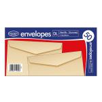 County Stationery DL Manilla Gummed Envelopes 20x50 (Pack of 1000) C501 CTY0982