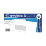 County Stationery DL White Window Peel and Seal Envelopes 20x50 (Pack of 1000) C505 CTY1026