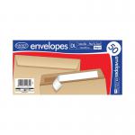 County Stationery DL Manilla P/ Seal Envelopes 20x50 (Pack of 1000) C520 CTY1231