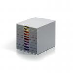 Durable Varicolor A4 Drawer Box with 10 Colourful Drawers 7610/27
