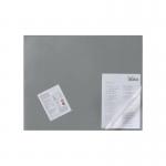 Durable Desk Mat with Transparent Overlay 650 x 520mm Grey 720310 DB71304