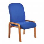 Yealm modular beech wooden frame chair with no arms 540mm wide - blue