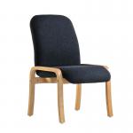 Yealm modular beech wooden frame chair with no arms 540mm wide - charcoal