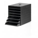 Durable IDEALBOX PLUS Storage Box with 7 Trays and door Black
