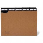 Durable INDEX SET A5 A-Z with Riveted chrome-plated Tabs in Pressboard with 5/5 divisions