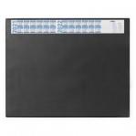 Durable DESK MAT with Annual Calendar & Clear Overlay Black Pack of 5