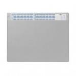 Durable DESK MAT with Annual Calendar & Removable Clear Overlay Grey Pack of 5