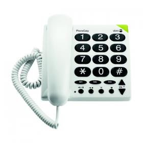 Doro Big Button Telephone White 311C DRO02685