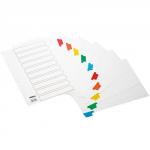 Initiative White Board A4 160gsm Divider 10 Part Coloured Mylar Tab