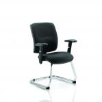 Chiro Medium Cantilever Chair Black With Arms 
