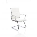 Classic Cantilever Chair White With Arms