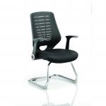 Relay Cantilever Airmesh Seat Black Back With Arms
