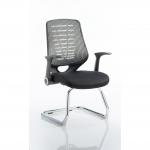 Relay Cantilever Airmesh Seat Silver Back With Arms