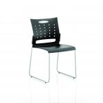 Slide Visitor Chair Black Polypropylene