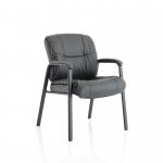 Heath Black Leather Chair