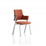 Enterprise Visitor Chair Tan Leather With Arms