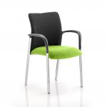 Academy Black Fabric Back Bespoke Colour Seat With Arms Myrrh Green