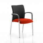 Academy Black Fabric Back Bespoke Colour Seat With Arms Tabasco Red