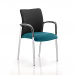 Academy Black Fabric Back Bespoke Colour Seat With Arms Maringa Teal