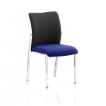 Academy Black Fabric Back Bespoke Colour Seat Without Arms Admiral Blue