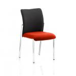Academy Black Fabric Back Bespoke Colour Seat Without Arms Orange