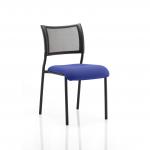 Brunswick No Arm Bespoke Colour Seat Black Frame Stevia Blue