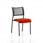 Brunswick No Arm Bespoke Colour Seat Black Frame Tabasco Red