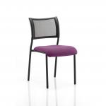 Brunswick No Arm Bespoke Colour Seat Black Frame Tansy Purple