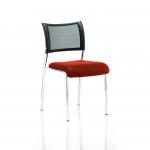 Brunswick No Arm Bespoke Colour Seat Chrome Frame Tabasco Red