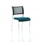 Brunswick No Arm Bespoke Colour Seat Chrome Frame Maringa Teal