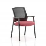 Metro Visitor Chair Bespoke Colour Seat Ginseng Chilli