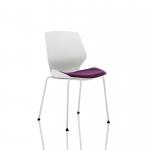 Florence White Frame Visitor Chair in Tansy Purple