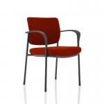 Brunswick Deluxe Black Frame Bespoke Colour Back And Seat Ginseng Chilli With Arms