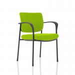 Brunswick Deluxe Black Frame Bespoke Colour Back And Seat Myrrh Green With Arms