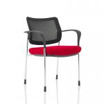 Brunswick Deluxe Mesh Back Chrome Frame Bespoke Colour Seat Bergamot Cherry With Arms KCUP1596