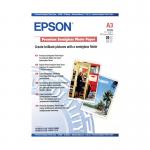 Epson A3 Premium Semi-Gloss Photo Paper (Pack of 20) C13S041334