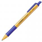 STABILO pointball Retractable Ballpoint Pen Recycled 0.5mm Line Blue (Pack 10) 10318ST
