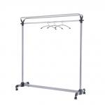 Alba Mobile Garment Rack with 3 Hangers Silver Grey PMGROUP3 11192AL