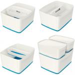 Leitz MyBox WOW Storage Box Large with Lid White/Blue 52164036 11774AC