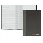 Collins Ideal Manuscript Book Casebound A5 Ruled 192 Pages Black 468 14193CS